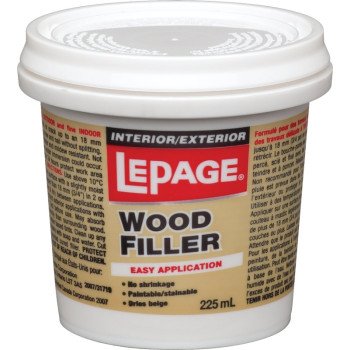 LePage 462072 Wood Filler, Solid, Light Tan, 225 mL Tube