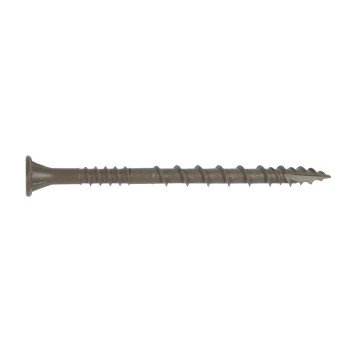 Simpson Strong-Tie Deck-Drive DSVT DSVT212R5LB Deck Screw, #10 Thread, 2-1/2 in L, Variable Thread, Ribbed Flat Head