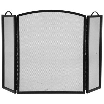 Simple Spaces CPO90505BK3L 3-Panel Fireplace Screen, Black