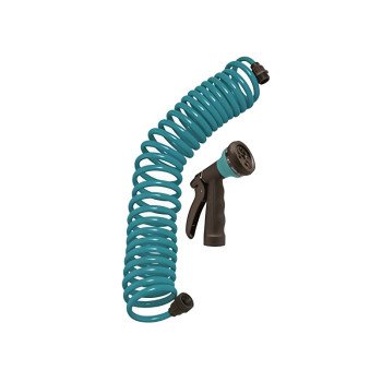 HOSE COIL GRDN W/NZL BLUE 25FT