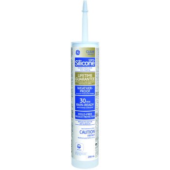 GE Silicone II SE2184 Window and Door Sealant, Clear, 299 mL