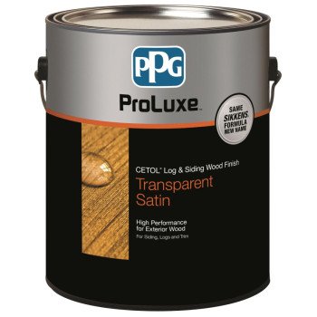 PPG Proluxe Cetol SIK42085/01 Log and Siding Wood Finish, Satin, Teak, Liquid, 1 gal, Can