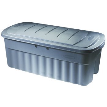 Rubbermaid Roughneck RMRT500000 Jumbo Storage Box, Polyethylene, Blue, 42.7 in L, 21.4 in W, 18 in H