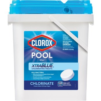 Clorox POOL & Spa XtraBlue 23012CLX Chlorinating Tablet, Solid, Chlorine, 12 lb