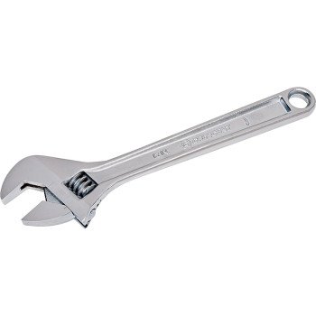 Crescent AC212VS Adjustable Wrench, 12 in OAL, 1-1/2 in Jaw, Steel, Chrome, Non-Cushion Grip Handle