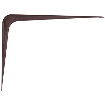 ProSource 21140CHO-PS Shelf Bracket, 110 lb/Pair, 10 in L, 8 in H, Steel, Chocolate