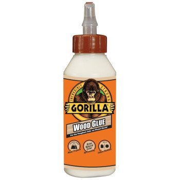 Gorilla 6200002 Wood Glue, Light Tan, 8 oz Bottle