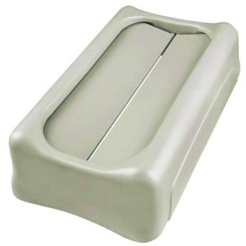 Rubbermaid FG267360BEIG Swing Lid, 23 gal, Plastic, Beige, For: 15-7/8 and 23 gal Slim Jim Containers