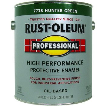 RUST-OLEUM PROFESSIONAL 7738402 Protective Enamel, Gloss, Hunter Green, 1 gal Can