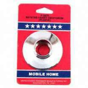 US Hardware P-597C Tub Faucet Escutcheon, 15/16 in Connection, Threaded, 3-1/2 in OD, Plastic, Chrome Plated