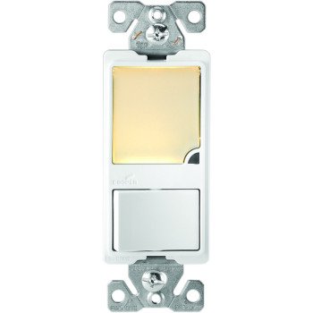 Eaton Cooper Wiring Patrol Series 7738V-BOX Night Light, 15 A, 120 V, 1 W, 3-Lamp, LED Lamp, Ivory Light, PVC Fixture