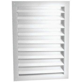 Master Flow DA1824W Dual Louver, 26-3/8 in L, 20-1/2 in W, Aluminum, White