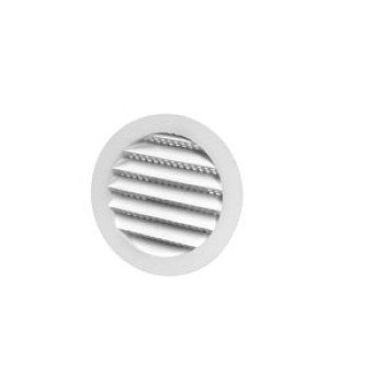 Duraflo 61PML301 Mini Louvers Vent, 3.657 in Dia, Round, Plastic, White