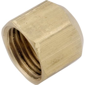 Anderson Metals 754040-08 Tube Cap, 1/2 in, Flare, Brass