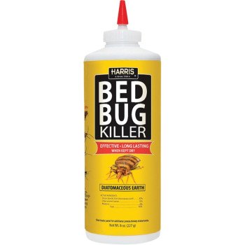 Harris HDE-8 Bed Bug Killer, Powder, Spray Application, 8 oz, Bottle