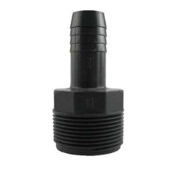 Boshart UPPRA-1510 Pipe Reducing Adapter, 1-1/2 in, MPT, 1 in, Hose, Polyethylene