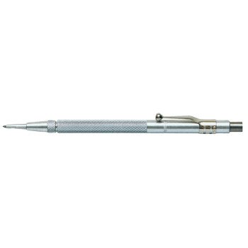 General 88CM Scriber/Etching Pen with Magnet, Straight Tip, Tungsten Carbide Tip, 5-7/16 in OAL, Knurled Handle