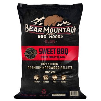 Bear Mountain Craft Blends Series FK92 BBQ Pellet, Sweet, 20 in L, Wood, 20 lb Bag