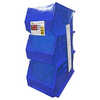 Quantum Storage Systems QUS220 Series RQUS240BL-UPC Large Ultra Stack and Hang Storage Bin, 60 lb, 14-3/4 in L, 7 in H