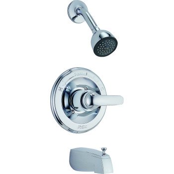 DELTA 1343 Tub and Shower, Brass, Chrome Plated