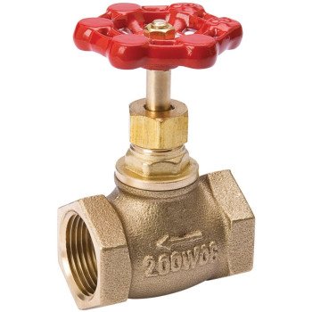 B & K ProLine Series 106-003NL Globe Valve, 1/2 in Connection, IPS, 125/200 psi Pressure, Brass Body