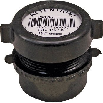 Canplas 102801ABC Trap Pipe Adapter, 1-1/2 in, Spigot x MNPT, ABS, Black, SCH 40 Schedule