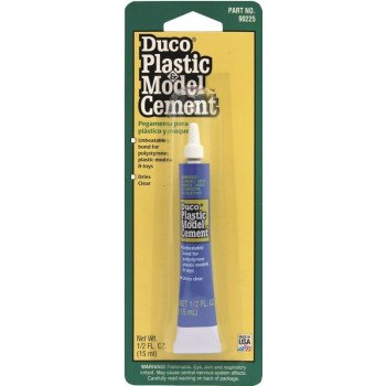 Duco 90225 Plastic and Model Cement, Clear, 0.5 oz, Tube