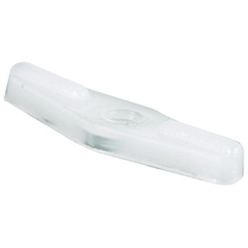 Make-2-Fit PL 7749 Double Wing Clip with Screw, Plastic, White