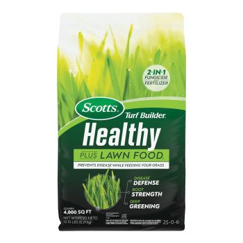 Scotts Turf Builder Healthy Plus 25030 All-Purpose Fertilizer, 13.7 lb, Granular, 25-0-6 N-P-K Ratio