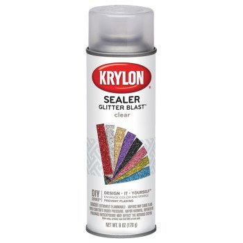 Krylon K03800000 Craft Spray Paint, Glitter, Clear, 6 oz, Can