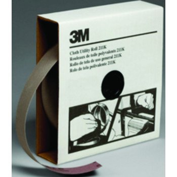 3M 211K 05030 Utility Cloth Roll, 50 yd L, 1-1/2 in W, 80 Grit, Medium, Aluminum Oxide Abrasive