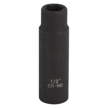 Vulcan MT6580172 Deep Impact Socket, 1/2 in Socket, 1/2 in Drive, Deep Drive, 6-Point, Chrome Molybdenum Steel