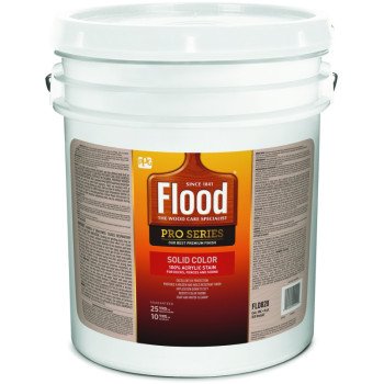 Flood FLD820-05 Wood Stain, White, Liquid, 5 gal