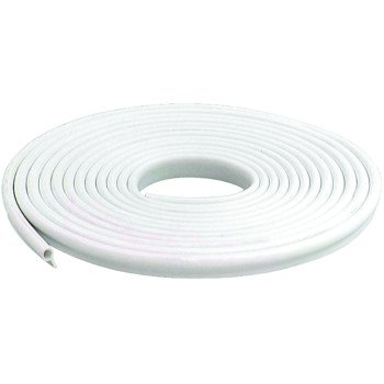 M-D 78394 Gasket Weatherstrip, 1/2 in W, 17 ft L, Vinyl, White