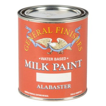 GENERAL FINISHES QA Milk Paint, Flat, Alabaster, 1 qt Can