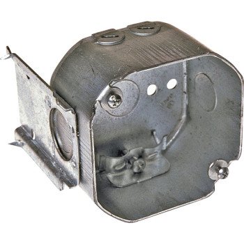 Raco 176 Electrical Box, 3-5/8 in OAW, 2-1/8 in OAD, 4-3/8 in OAH, 7-Knockout, Steel Housing Material, Gray