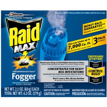 Raid Max DEEP REACH 12565 Fogger, 875 sq-ft Coverage Area, Clear