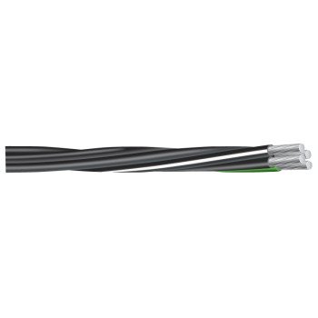 Southwire Compact Stranded 8000 4/04/04/02/0X500 Service Entrance Cable, 4 -Conductor, Aluminum Conductor, 600 V