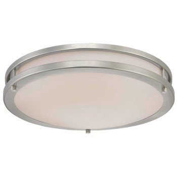 Westinghouse 6401200 Flush Mount Ceiling Fixture, 120 V, 23 W, LED Lamp, 1610 Lumens, 3000 K Color Temp, Steel Fixture