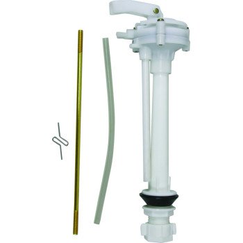 ProSource 24419-3L Toilet Ballcock, Plastic, White, Anti-Siphon: Yes, For: 8-1/2 Toilet Tanks in