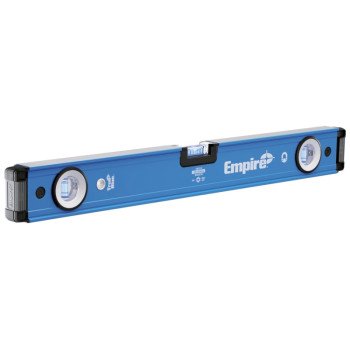 Empire True Blue Series EM75.24 Magnetic Box Level, 24 in L, 3-Vial, 1-Hang Hole, Magnetic, Aluminum, Blue