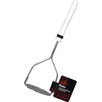 Chef Craft 12923 Potato Masher, Stainless Steel Head, Black Handle