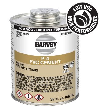 Harvey 18130V-12 Regular-Bodied Fast Set Cement, 32 oz Can, Liquid, Clear