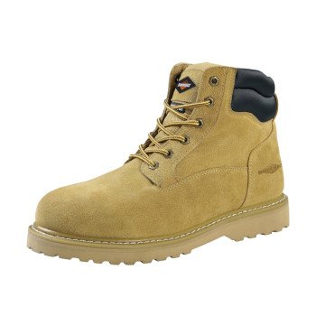 Diamondback Work Boots, 10.5, Extra Wide W, Tan, Leather Upper, Lace-Up, Steel Toe, With Lining