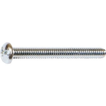 Midwest Fastener 07667 Machine Screw, #8-32 Thread, Fine Thread, Round Head, Combo Drive, Steel, Zinc, 100 PK