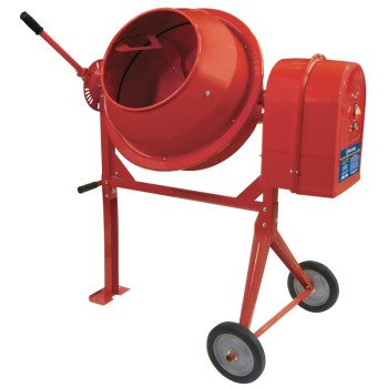 King Canada KC-15CM-2 Portable Cement Mixer, 3.5 cu-ft Drum, 1/3 hp, Steel Drum