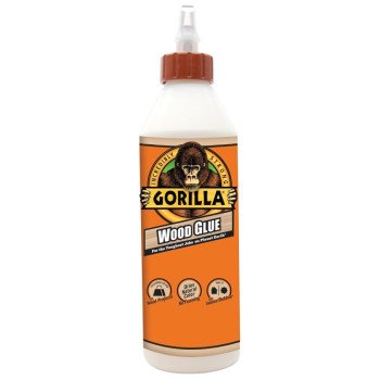 Gorilla 6205001 Wood Glue, Light Tan, 18 oz Bottle