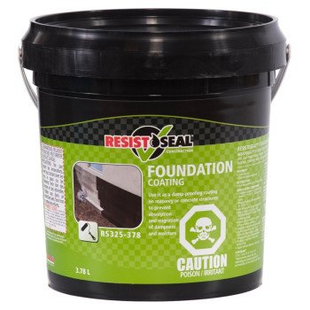 Resistoseal 53060 Foundation Coating, Black, Liquid, 1 gal