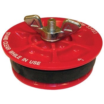 Oatey 33403 Test Plug, 4 in Connection, Plastic, Red