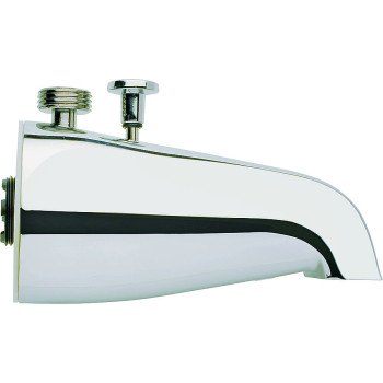 Plumb Pak PP825-32 Bathtub Spout with Diverter, 3/4 in Connection, IPS, Chrome Plated, For: 1/2 in or 3/4 in Pipe